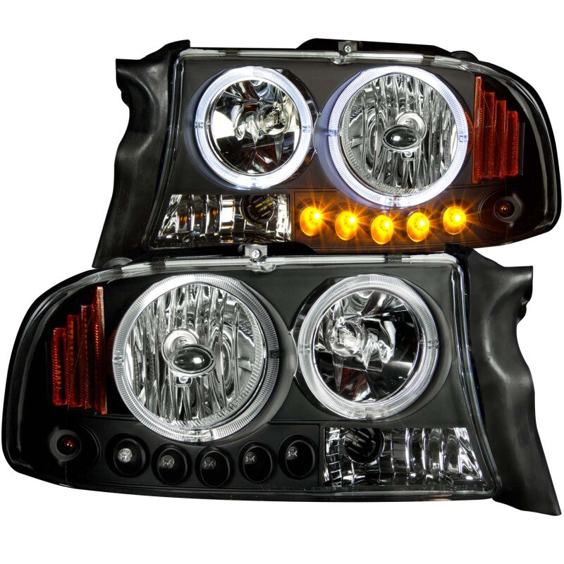 ANZO 111194 1997-2004 Dodge Dakota Projector Headlights w/ Halo Black 1 pc