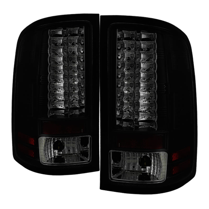SPYDER 5078186 Spyder GMC Sierra 07-13 (Not 3500 Dually 4 Rear Wheels)LED Tail Lights Blk Smke ALT-YD-GS07-LED-BSM