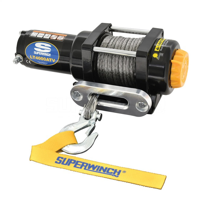 Superwinch 1140230 4000 LBS 12V DC 3/16in x 50ft Synthetic Rope LT4000 Winch