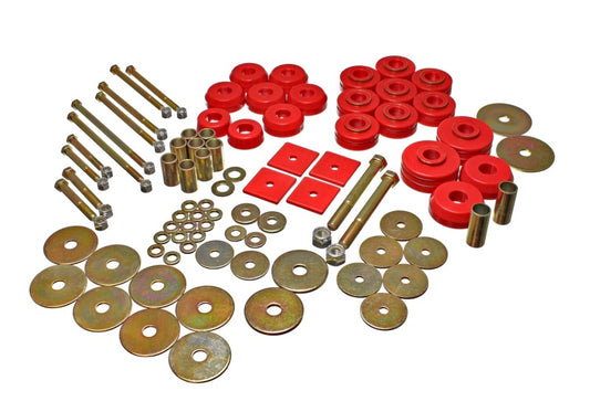 Energy Suspension 3.4149R 67-72 Denali XL/Suburban/Yukon XL 2WD/4WD/67-95 K-5 Blazer Red Body(cab) Mount Set