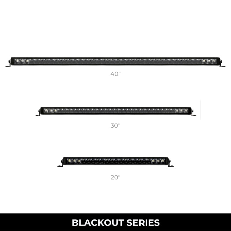 Go Rhino 751653201CSS Xplor Blackout Series Sgl Row LED Light Bar (Side/Track Mount) 31.5in. - Blk