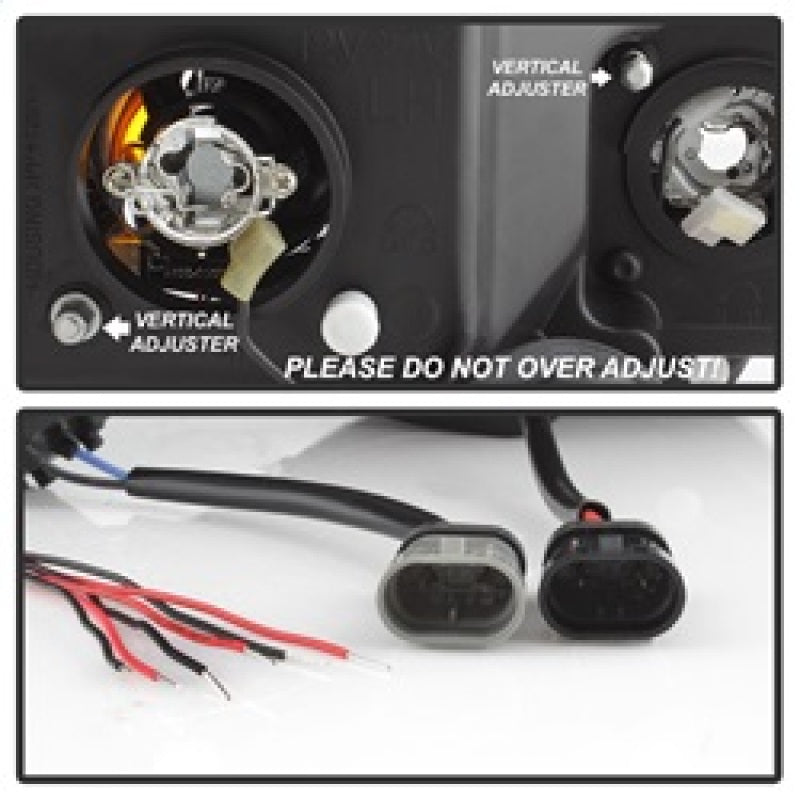 SPYDER 5010780 Spyder Honda Civic 06-08 2Dr Projector Headlights LED Halo Black High H1 Low H1 PRO-YD-HC06-2D-HL-BK