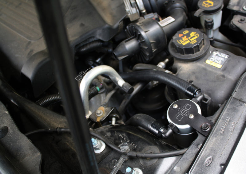 J&L 3023P-C 10-18 Ford Taurus Sho EcoBoost V6 Passenger Side Oil Separator 3.0 - Clear Anodized