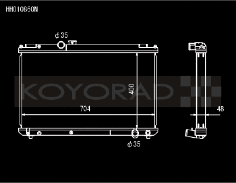 Koyo HH010860N 96-00 Toyota Chaser JZX100 2.5L Inline 6 Turbo w/ Manual Trans Radiator