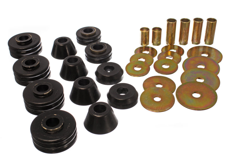 Energy Suspension 3.4109G 73-80 GM 1/2 Ton C-10/C1500 Pick Up 2WD Black Body (Cab) Mount Set