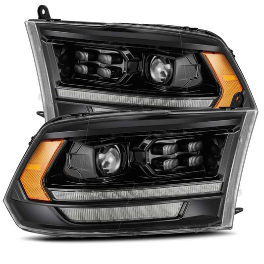 AlphaRex 880524 09-18 Dodge RAM 1500HD PRO-Series Proj Headlights Plank Style Alpha Black w/Seq Signal/DRL