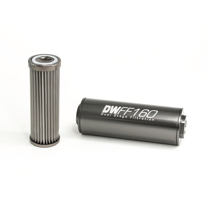 Deatschwerks DWK8-03-160-010K Fuel Filter 8an Female ORB Ports 160mm Length