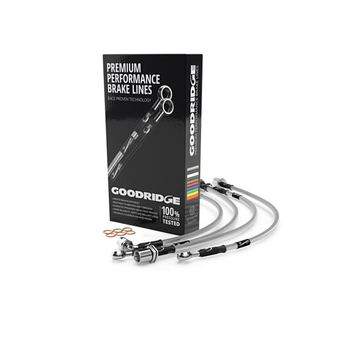 Goodridge 2-34034 01-18 Mercedes-Benz G Model W463 (w/Channel ABS) 2in Extended Stainless Steel Brake Lines
