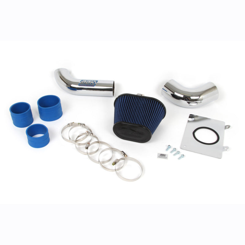 BBK 1557 86-93 Mustang 5.0 Cold Air Intake Kit - Fenderwell Style - Chrome Finish