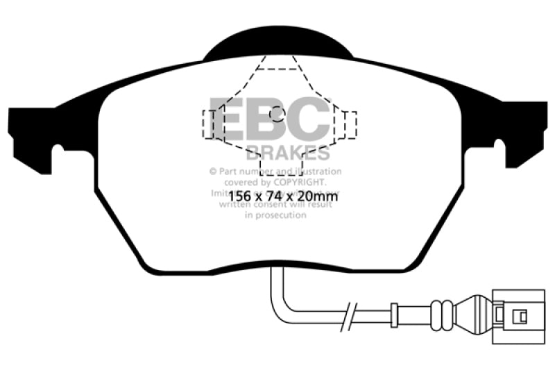 EBC DP31330C 99-06 Audi TT 1.8 Turbo Redstuff Front Brake Pads