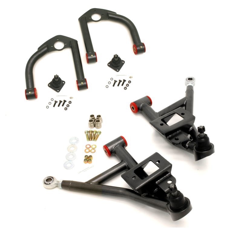 BMR Suspension AA032H BMR 93-02 F-Body Upper And Lower A-Arm Kit - Black Hammertone