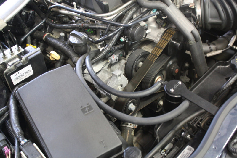 J&L 3082P-B 12-15 Chevrolet Camaro ZL1 6.2L Passenger Side Oil Separator 3.0 - Black Anodized