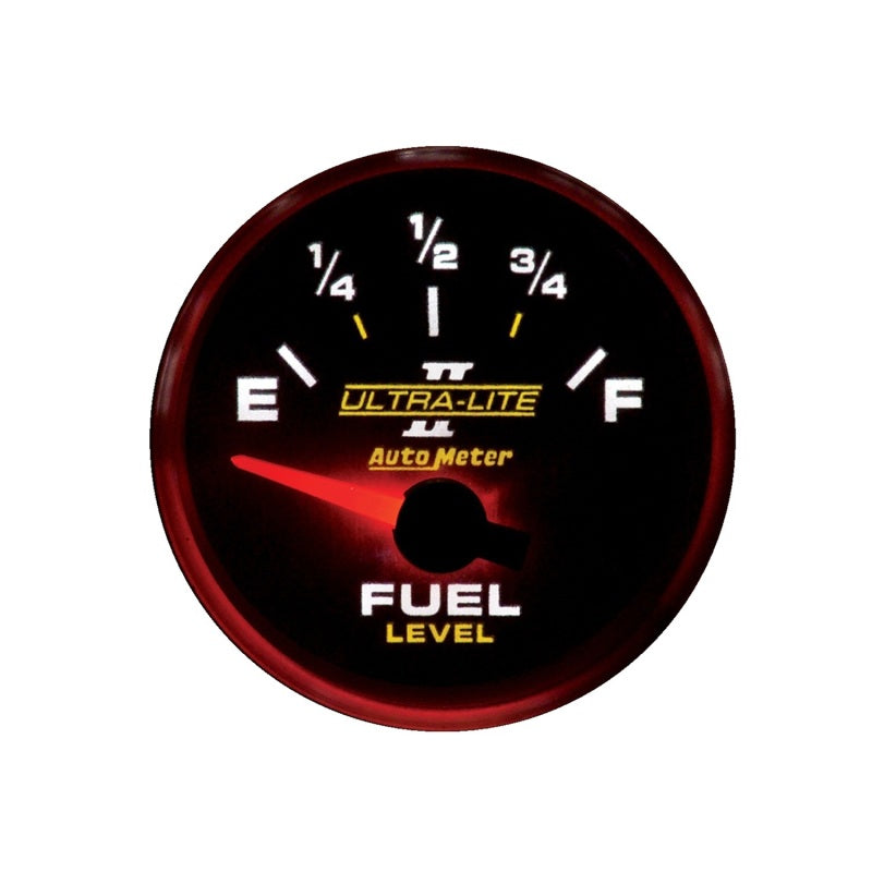 AutoMeter 4916 Autometer Ultra-Lite II 52mm 240-33 OHMS Short Sweep Electronic Fuel Level Gauge