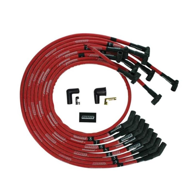 Moroso MOR52545 Ultra Plug Wire Set BBC Under V/C Red