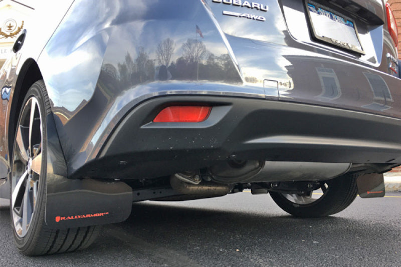 Rally Armor MF45-UR-BLK/SIL 17-23 Subaru Impreza 4D/5D Black UR Mud Flap w/Silver Logo