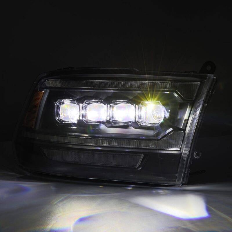 AlphaRex 880556 09-18 RAM 2500 NOVA LED Proj Headlights Plank Style Chrome w/Activ Light/Seq Signal/DRL