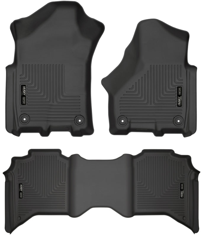 Husky Liners 94111 19-21 RAM 2500/3500 Crew Cab Weatherbeater Black Front & 2nd Seat Floor Liners