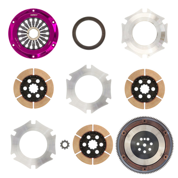 Exedy MM023HR 1996-1996 Mitsubishi Lancer Evolution IV L4 Hyper Triple Cerametallic Clutch Rigid Pull Type
