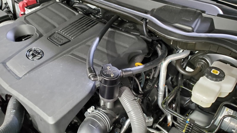 J&L 3115D-B 22-25 Toyota Tundra, 23-25 Sequoia 3.5L Turbo Oil Separator 3.0 Driver Side - Black Anodized