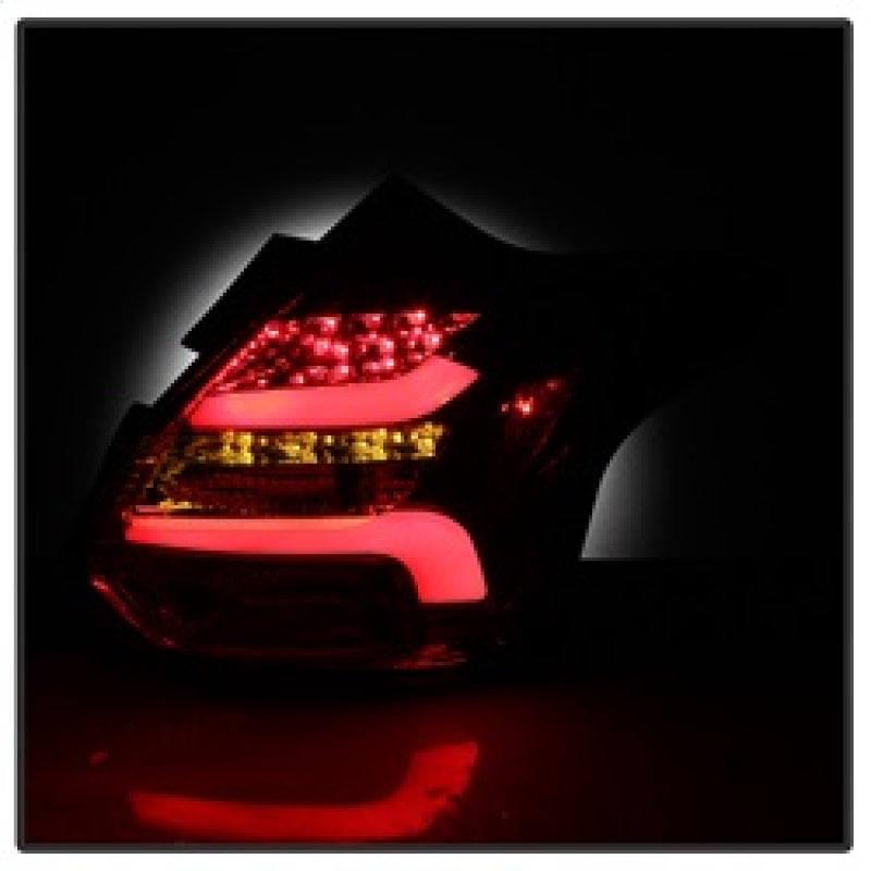 SPYDER 5085153 Spyder 12-14 Ford Focus 5DR LED Tail Lights - Red Clear (ALT-YD-FF12-LED-RC)
