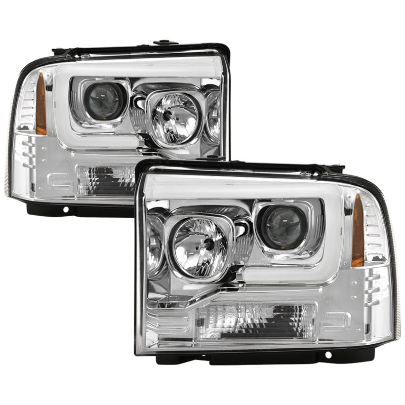SPYDER 5087904 Spyder Platinum Ford F250/350/450 05-07 High-Power LED Module Proj. Headlights-Chrome (PRO-YD-FS05V2