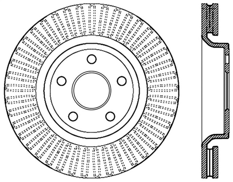 Stoptech 126.58008SL StopTech Slotted Sport Brake Rotor 11-17 Jeep Grand Cherokee (Excludes SRT8)