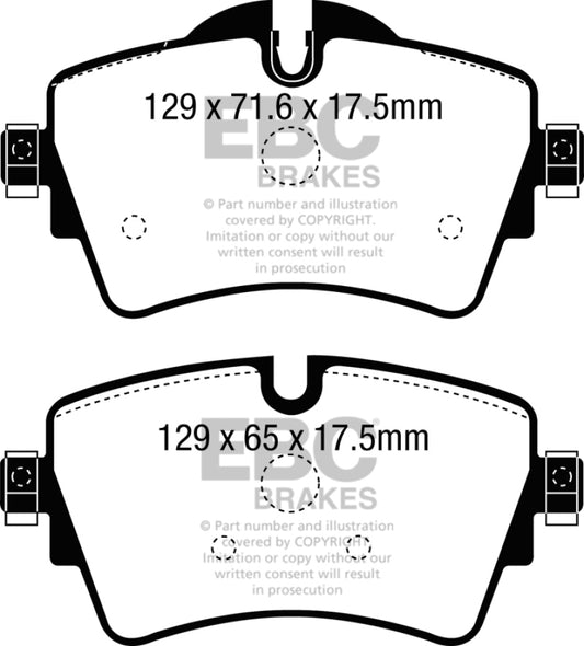 EBC DP42227R 14+ Mini Hardtop 2.0 Turbo Cooper S Yellowstuff Front Brake Pads