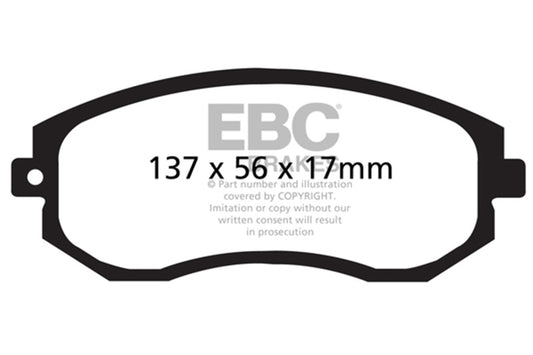 EBC DP51884NDX 2012+ Subaru BRZ/FRS/86 2.0L Bluestuff Front Brake Pads