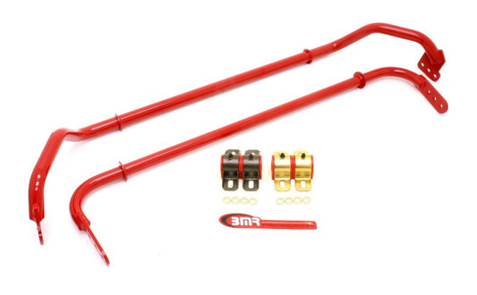 BMR Suspension SB030R BMR 10-11 5th Gen Camaro Front & Rear Sway Bar Kit w/ Bushings - Red