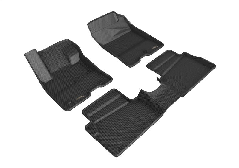3D MAXpider L1FR14401509 2022 Ford Maverick Hybrid Kagu 1st & 2nd Row Floormat - Black