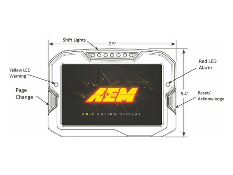 AEM 30-5700 CD-7 Non Logging Race Dash Carbon Fiber Digital Display (CAN Input Only)