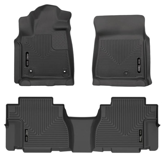 Husky Liners 95101 12-22 Toyota Sequoia Weatherbeater Front & 2nd Seat Floor Liners - Black