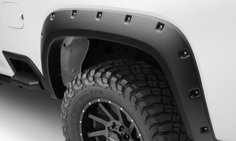 Bushwacker 48146-08 19-21 Chevrolet Silverado 2500 / 3500 HD (Excl. Dually) Forge Style Flares 4pc - Black
