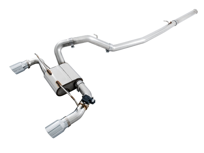 AWE Tuning 3025-32024 Ford Focus RS SwitchPath Cat-back Exhaust - Chrome Silver Tips