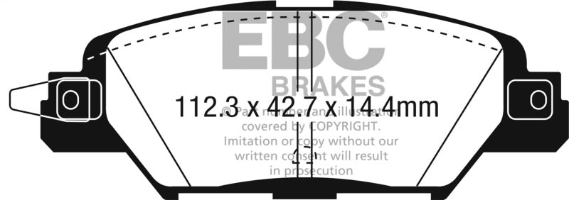 EBC DP43071R 2016 Mazda CX-5 2.0L Yellowstuff Rear Brake Pads
