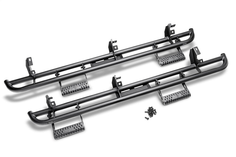 N-Fab T104RKR4RS4 RKR Step System 10-17 Toyota 4 Runner (Trail Edition) SUV 4 Door - Tex. Black - 1.75in