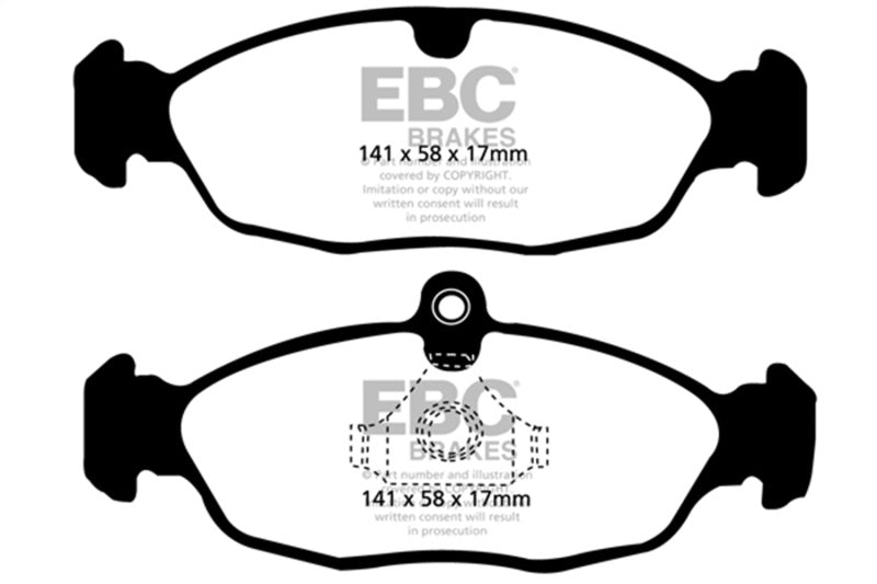 EBC DP31198C 97-99 Aston Martin DB7 3.2 Supercharged Redstuff Rear Brake Pads