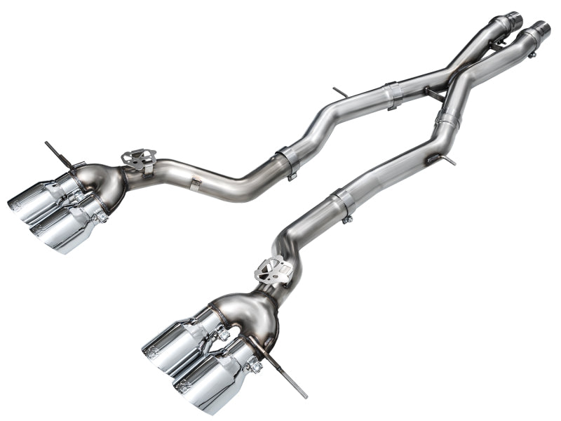 AWE Tuning 3020-42487 23-24 BMW G87 M2 Track Edition Exhaust - Chrome Silver Tips