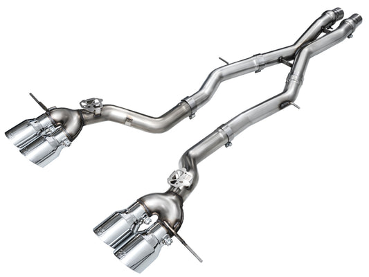 AWE Tuning 3020-42487 23-24 BMW G87 M2 Track Edition Exhaust - Chrome Silver Tips