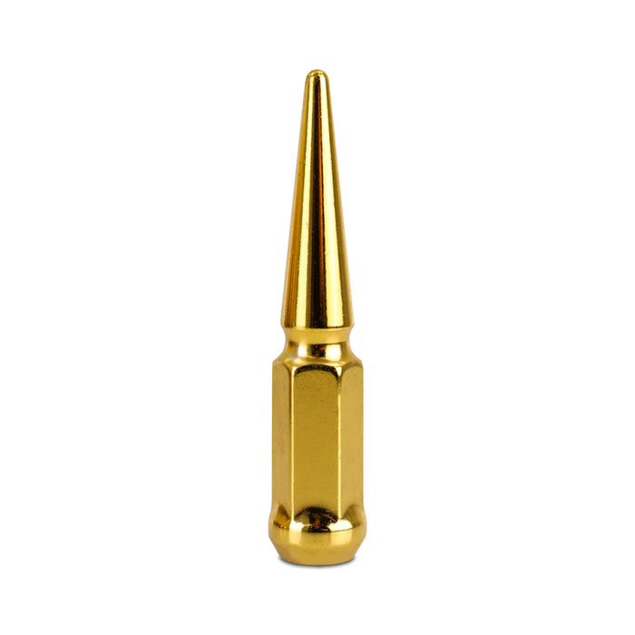 Mishimoto MMLG-SP1215-24GD Steel Spiked Lug Nuts M12 x 1.5 24pc Set Gold