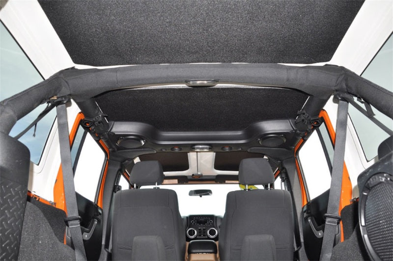 DEI 50172 18-23 Jeep Wrangler JL 4-Door Boom Mat Headliner - 9 Piece - Black Leather Look