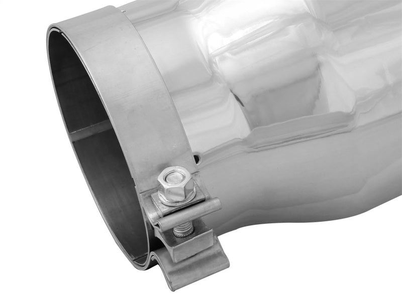 aFe 49T50702-P12 Diesel Exhaust Tip Bolt On Black 5in Inlet x 7in Outlet x 12in - Right