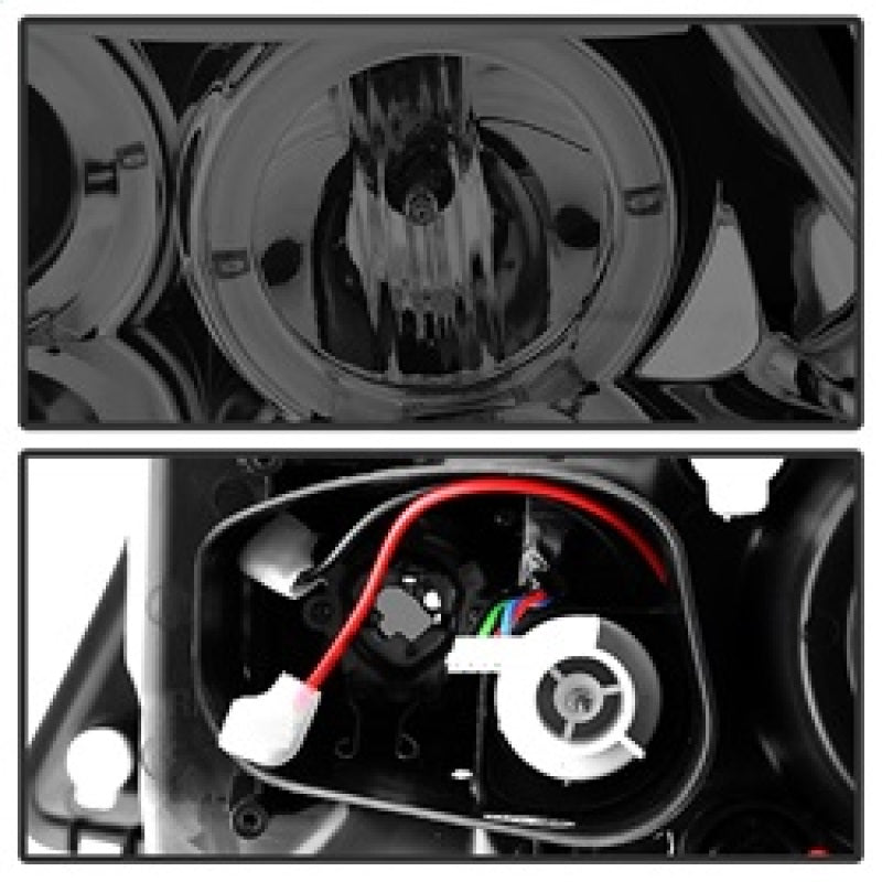 SPYDER 5009029 Spyder BMW E90 3-Series 06-08 (4 dr) Proj LED Halo Amber Reflctr Rplc Bulb Smke PRO-YD-BMWE9005-AM-S