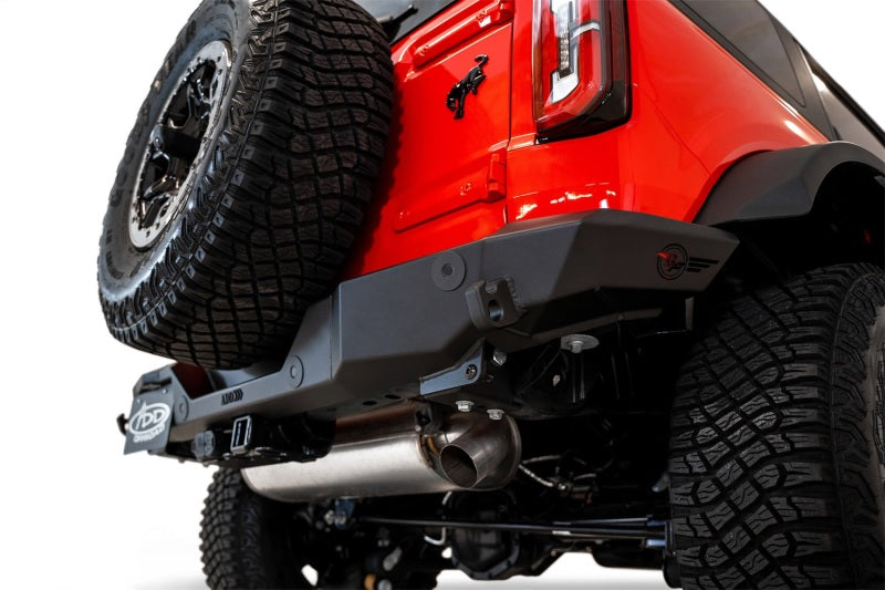 Addictive Desert Designs R23012NA01NA 2021+ Ford Bronco Rock Fighter Rear Bumper - Hammer Black