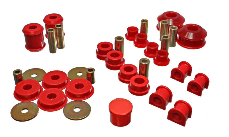 Energy Suspension 5.18115R 03-05 Mitsubishi Lancer EVO 8 Red Hyper-flex Master Bushing Set
