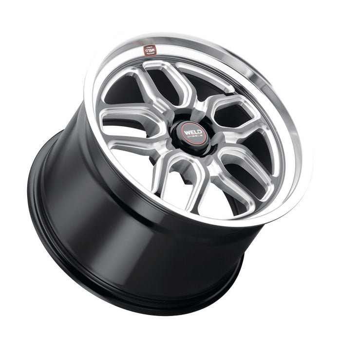 Weld S10788073450 S107 18X8 Laguna 5X127 ET00 BS4.50 Gloss Black MIL Dia 78.1