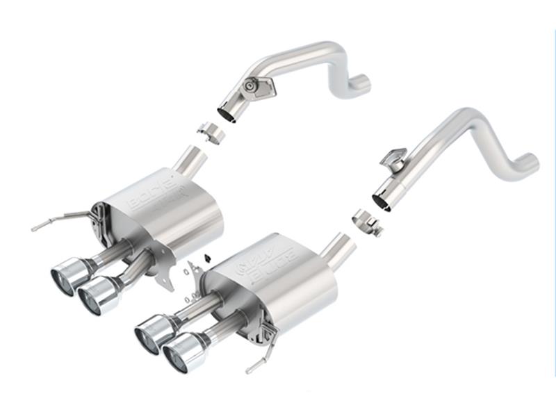Borla 11881 14-15 Chevy Corvette C7 w/o AFM w/o NPP Atak Rear Section Exhaust Quad Rd RL Tips