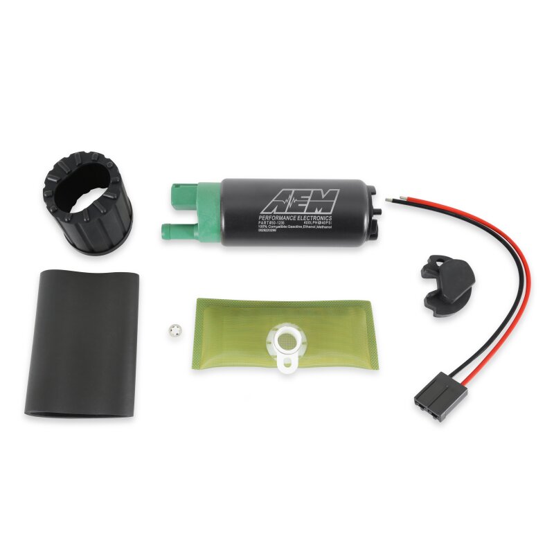 AEM 50-1235 400 LPH E85 Compatible Fuel Pump Kit - Single Barb - Ethanol Compatible