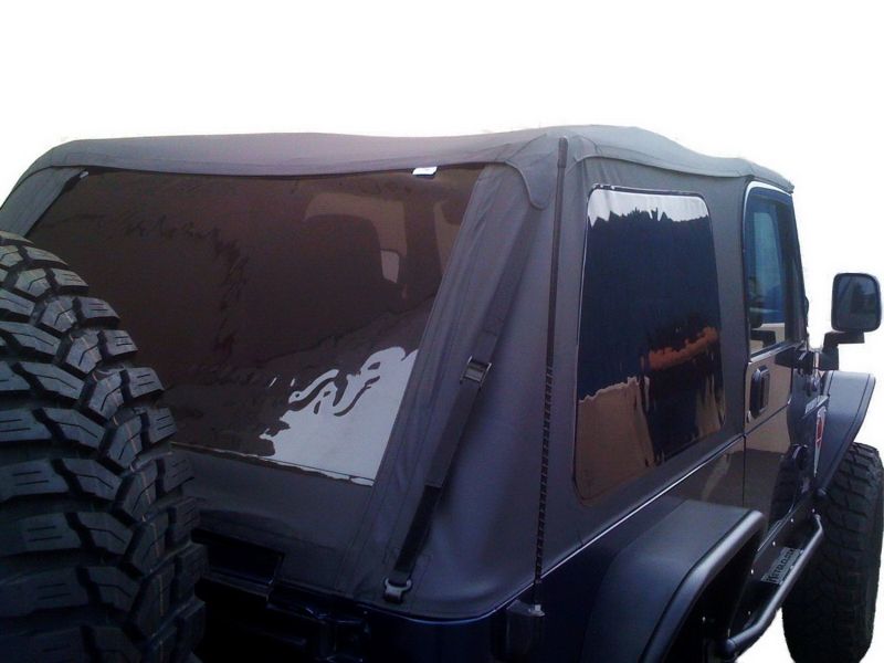 Rampage 109635 2004-2006 Jeep Wrangler(TJ) LJ Unlimited Frameless Soft Top Kit - Black Diamond