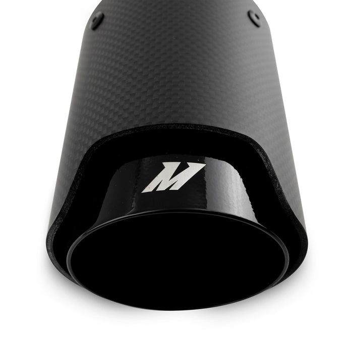 Mishimoto MMEXH-TIP-CFM25BK Carbon Fiber Muffler Tip 2.5in Inlet 3.5in Outlet M Black